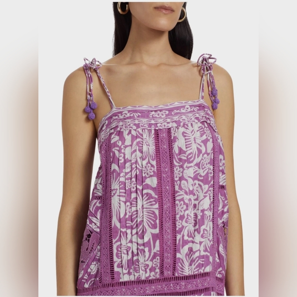 FARM Rio Sweet Garden Lilac Dress - L - Picture 2 of 9
